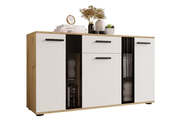 Deardorf Kommode 140 cm - Træ/natur/Hvid - Opbevaring - Opbevaringsmøbler - Kommode