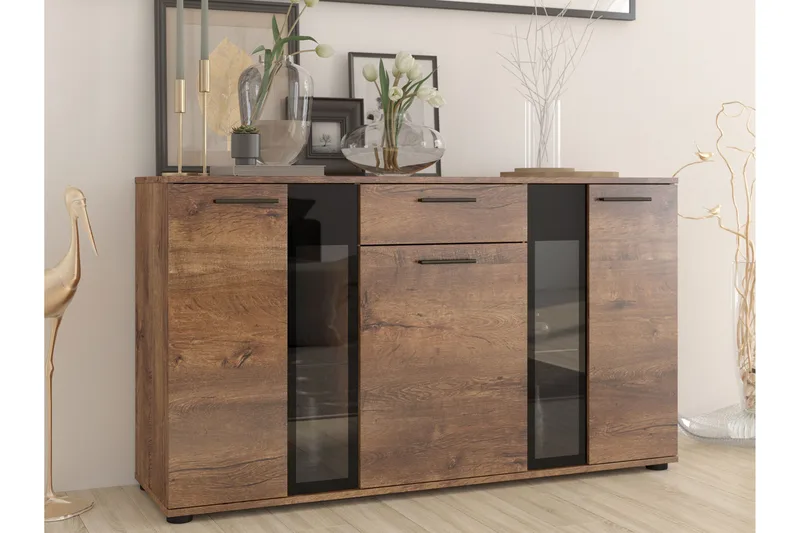 Deardorf Kommode 140 cm - Træ/natur/Hvid - Opbevaring - Opbevaringsmøbler - Kommode - Entrékommode