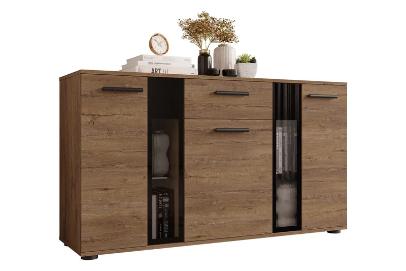 Deardorf Kommode 140 cm - Træ/natur/Hvid - Opbevaring - Opbevaringsmøbler - Kommode - Entrékommode