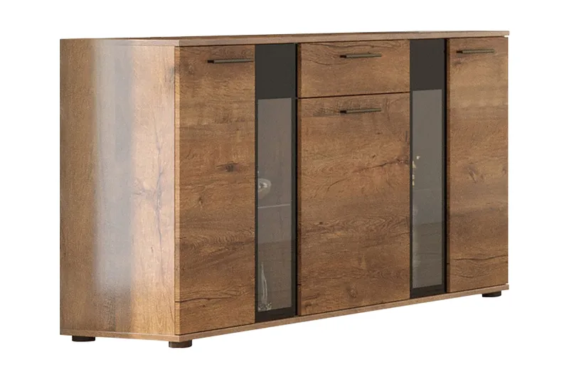 Deardorf Kommode + LED 140 cm, Træ|natur