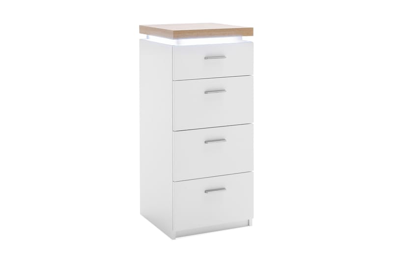 Degaust kommode 42 cm - Hvid / Eg - Opbevaring - Opbevaringsmøbler - Kommode - Entrékommode