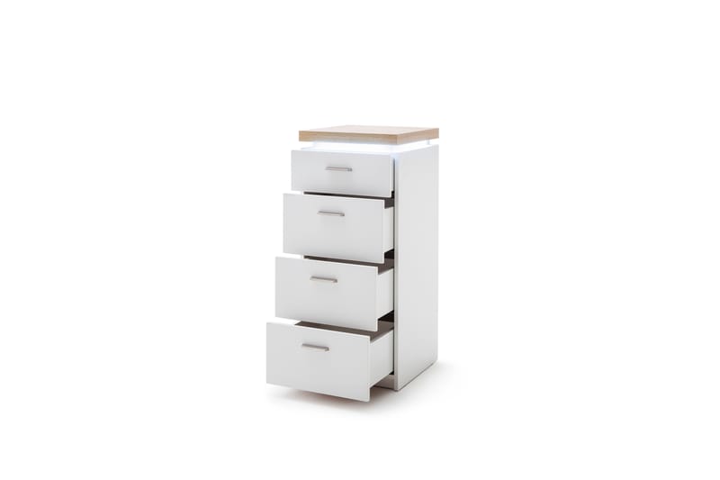 Degaust kommode 42 cm - Hvid / Eg - Opbevaring - Opbevaringsmøbler - Kommode - Entrékommode