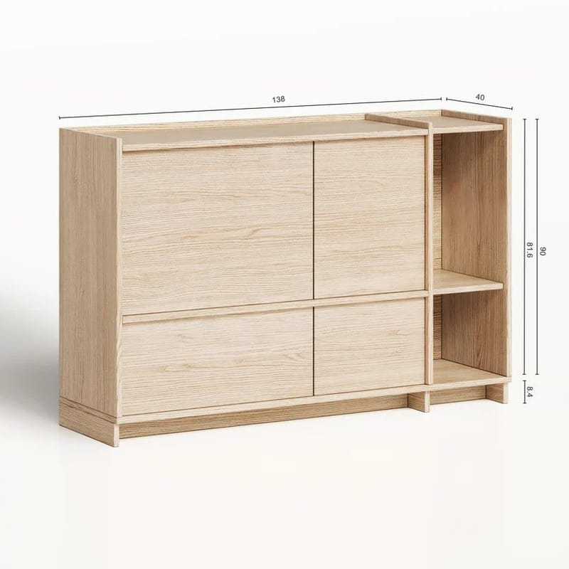 Kommode Deyloris 138 cm - lyst naturtræ - Opbevaring - Opbevaringsmøbler - Skænke & sideboards