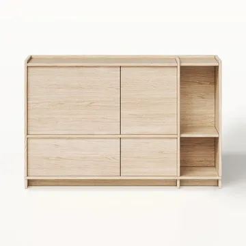 Kommode Deyloris 138 cm - lyst naturtræ - Opbevaring - Opbevaringsmøbler - Skænke & sideboards