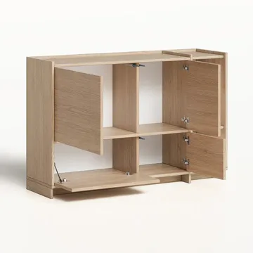 Kommode Deyloris 138 cm - lyst naturtræ - Opbevaring - Opbevaringsmøbler - Skænke & sideboards
