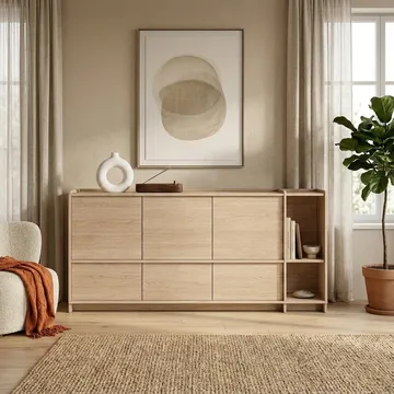Kommode Deyloris 190 cm - lyst naturtræ - Opbevaring - Opbevaringsmøbler - Skænke & sideboards