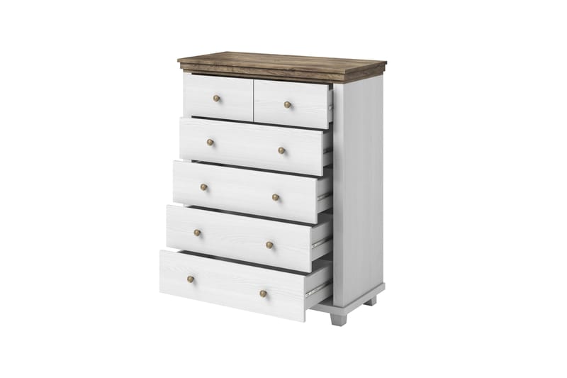Doade kommode 90x42x112,5 cm - Askegrå/Natur - Opbevaring - Opbevaringsmøbler - Kommode - Entrékommode