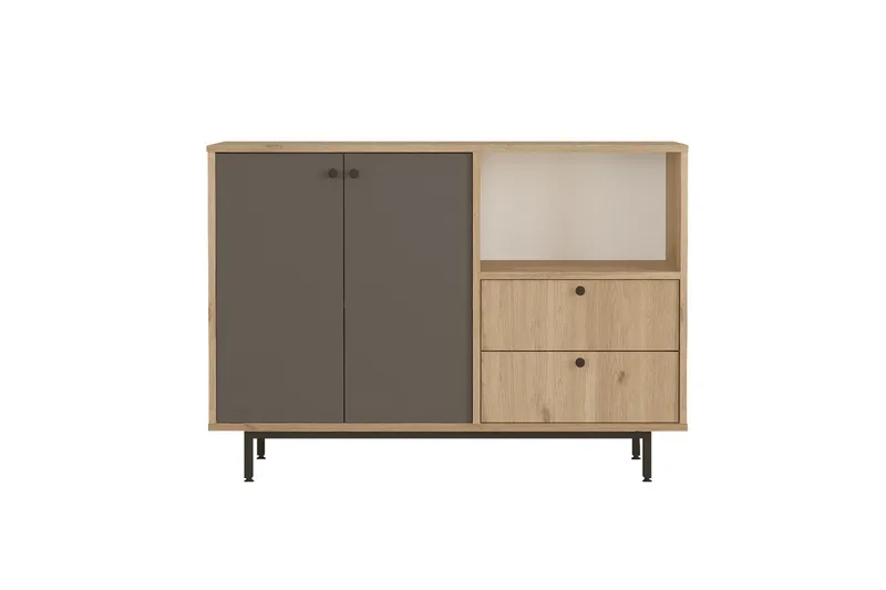 Donae Kommode 120 cm, Eg/Antracit