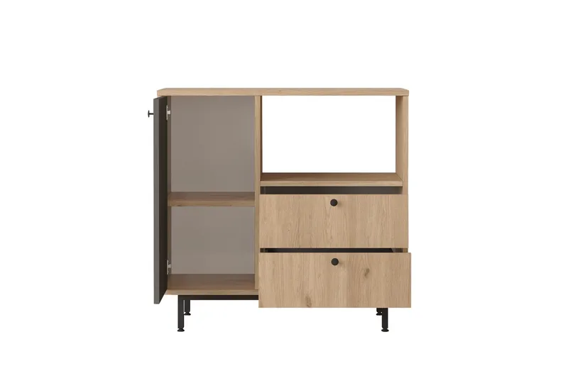 Donae Kommode 88 cm - Eg/Antracit - Opbevaring - Opbevaringsmøbler - Kommode - Entrékommode