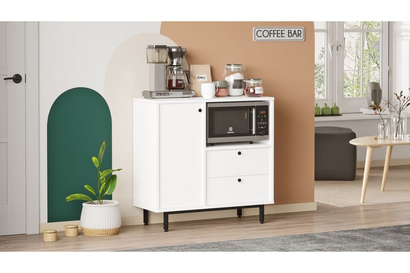 Donae Kommode 88 cm - Hvid - Opbevaring - Opbevaringsmøbler - Kommode - Entrékommode