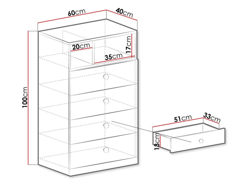 Elvaren Skænk 60 cm - Opbevaring - Opbevaringsmøbler - Kommode - Entrékommode