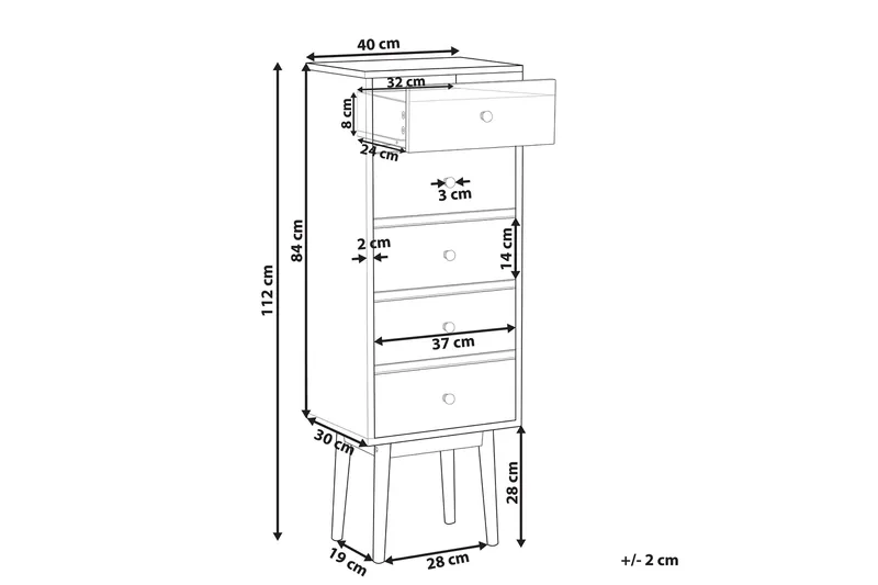 Carliana Skab - Træ / natur - Opbevaring - Opbevaringsmøbler - Kommode - Entrékommode