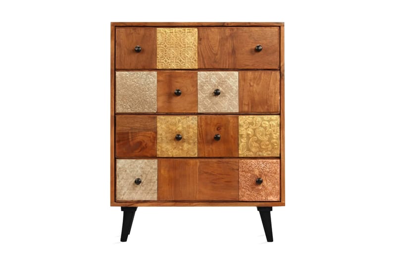Kommode Massivt Akacietræ 60 X 30 X 75 Cm - Flerfarvet - Opbevaring - Opbevaringsmøbler - Kommode - Entrékommode