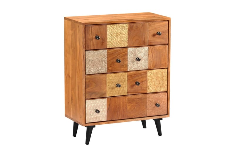 Kommode Massivt Akacietræ 60 X 30 X 75 Cm - Flerfarvet - Opbevaring - Opbevaringsmøbler - Kommode - Entrékommode