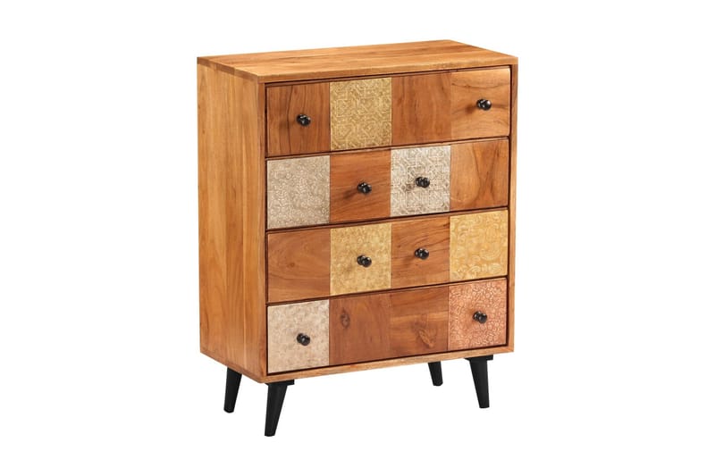 Kommode Massivt Akacietræ 60 X 30 X 75 Cm - Flerfarvet - Opbevaring - Opbevaringsmøbler - Kommode - Entrékommode
