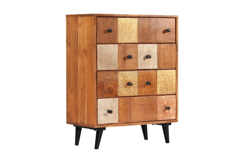 Kommode Massivt Akacietræ 60 X 30 X 75 Cm - Flerfarvet - Opbevaring - Opbevaringsmøbler - Kommode - Entrékommode