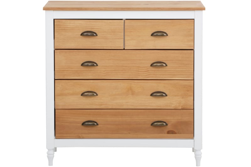 Lenham Kommode 45x35 cm 5 Skuffer - Hvid - Opbevaring - Opbevaringsmøbler - Kommode - Entrékommode