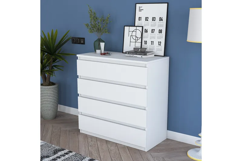 Lukkad Kommode, Hvid