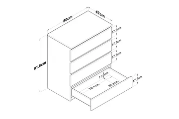 Lukkad Kommode - Hvid - Opbevaring - Opbevaringsmøbler - Kommode - Entrékommode