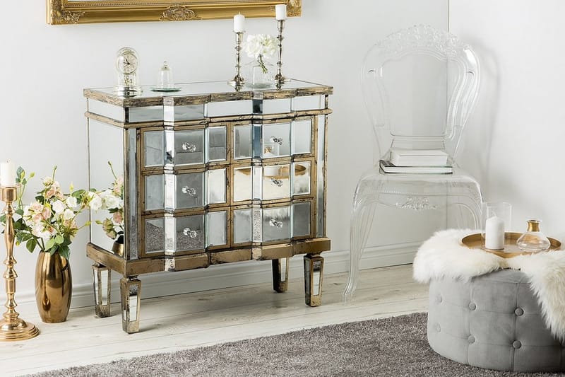 Mozela kommode 33 | 81 cm - Sølv - Opbevaring - Opbevaringsmøbler - Kommode - Entrékommode