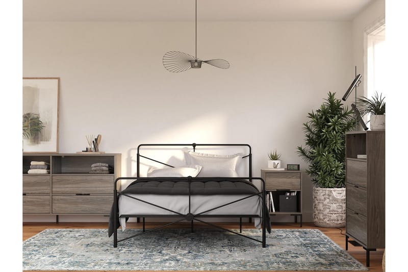 Rayburn Byrå Grå Dorel Home Grey - Opbevaring - Opbevaringsmøbler - Kommode - Entrékommode