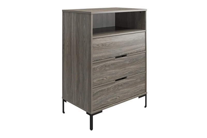 Rayburn Byrå Grå Dorel Home Grey - Opbevaring - Opbevaringsmøbler - Kommode - Entrékommode