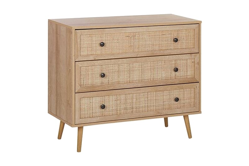 Skænk rattan lysebrun PONCA, Træ/natur