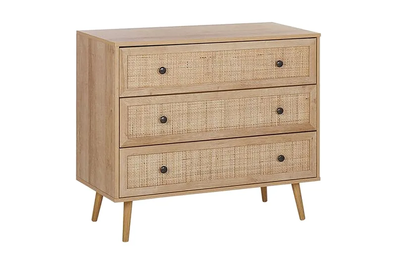 Skænk rattan lysebrun PONCA, Træ/natur