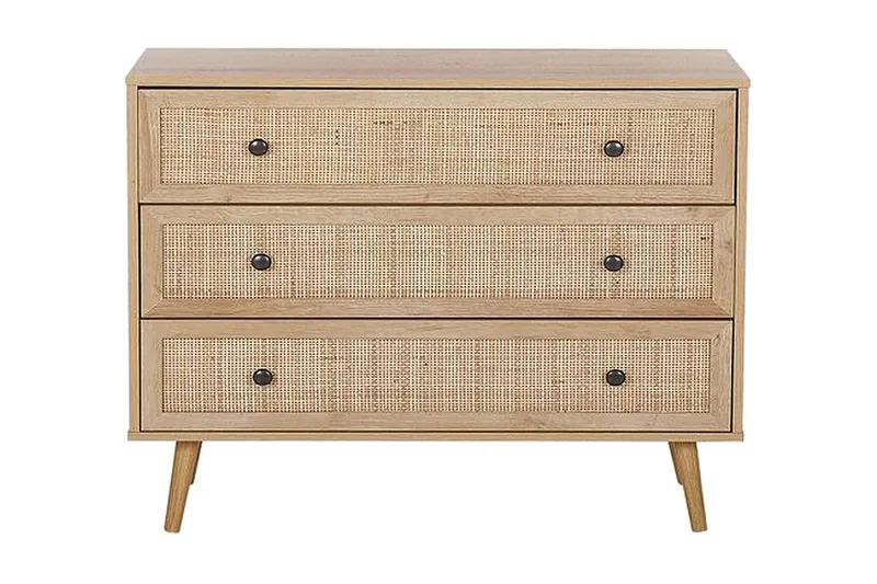 Skænk rattan lysebrun PONCA - Træ/natur - Opbevaring - Opbevaringsmøbler - Kommode - Entrékommode