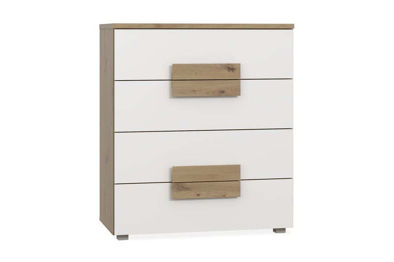 Eochar Kommode 80 cm - Brun/Hvid - Opbevaring - Opbevaringsmøbler - Kommode - Entrékommode