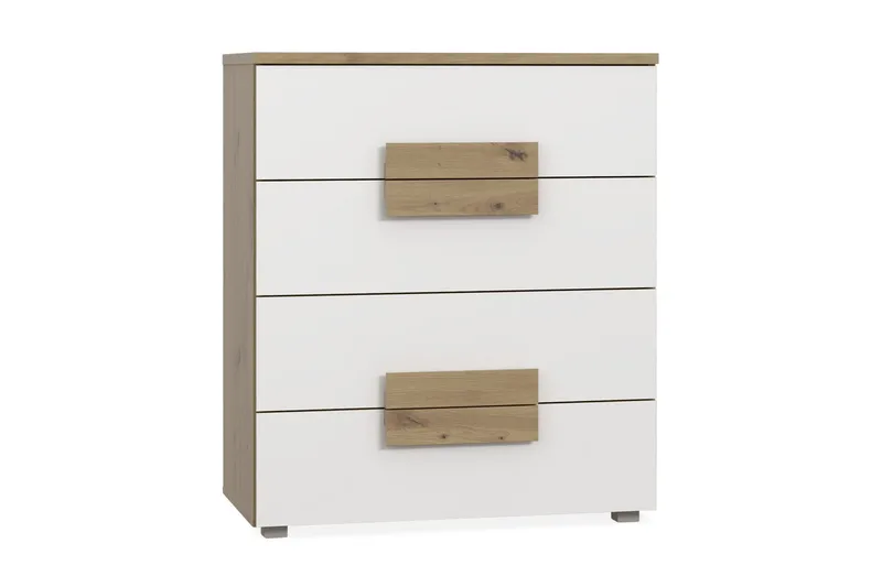 Eochar Kommode 80 cm, Brun/Hvid