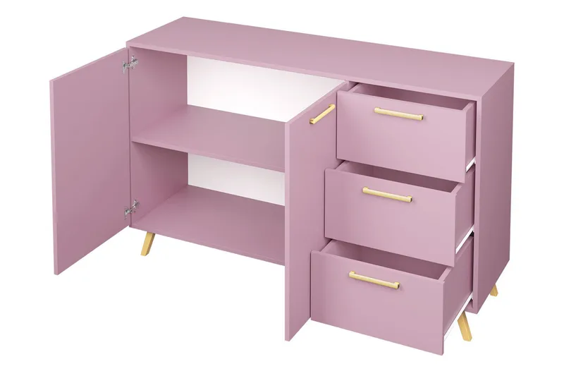 Escaldes Kommode 41x139 cm - Blå/Guld - Opbevaring - Opbevaringsmøbler - Kommode - Entrékommode