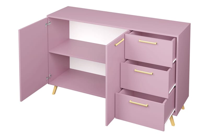 Escaldes Kommode 41x139 cm - Lilla/Guld - Opbevaring - Opbevaringsmøbler - Kommode - Entrékommode