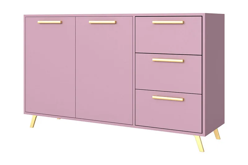 Escaldes Kommode 41x139 cm - Lilla/Guld - Opbevaring - Opbevaringsmøbler - Kommode - Entrékommode