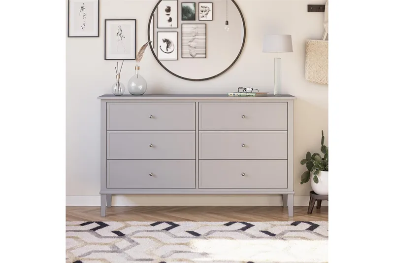 Evgeni Kommode 6 skuffer - Grå - Opbevaring - Opbevaringsmøbler - Kommode