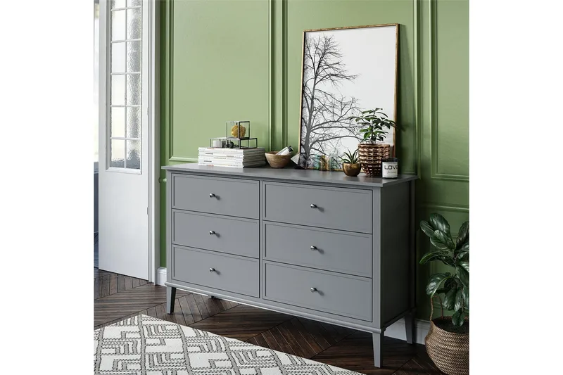 Evgeni Kommode 6 skuffer - Grå - Opbevaring - Opbevaringsmøbler - Kommode