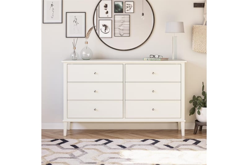 Evgeni Kommode 6 skuffer - Hvid - Opbevaring - Opbevaringsmøbler - Kommode