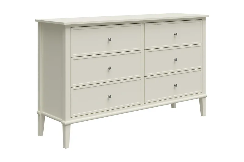 Evgeni Kommode 6 skuffer, Hvid