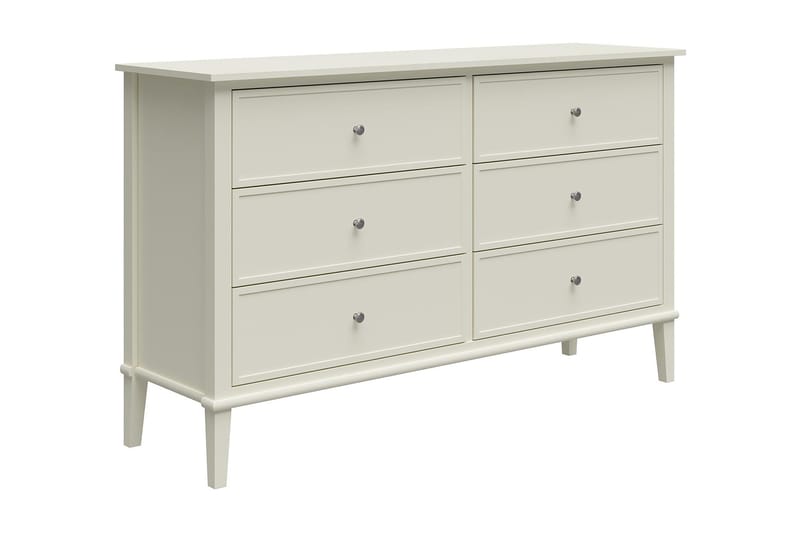 Evgeni Kommode 6 skuffer, Hvid