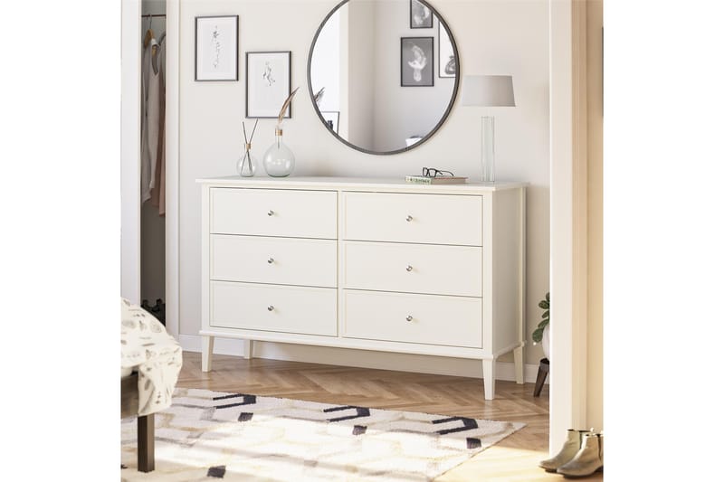 Evgeni Kommode 6 skuffer - Hvid - Opbevaring - Opbevaringsmøbler - Kommode