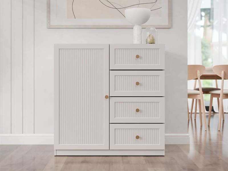 Fayric Kommode 90 cm - Beige - Opbevaring - Opbevaringsmøbler - Kommode - Entrékommode