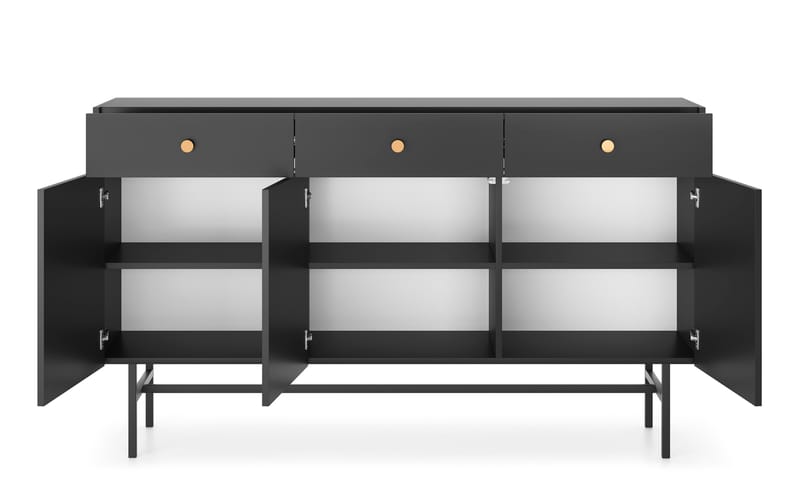 Francisca Kommode 155 cm - Sort - Opbevaring - Opbevaringsmøbler - Kommode