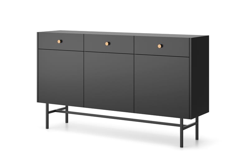 Francisca Kommode 155 cm - Sort - Opbevaring - Opbevaringsmøbler - Kommode