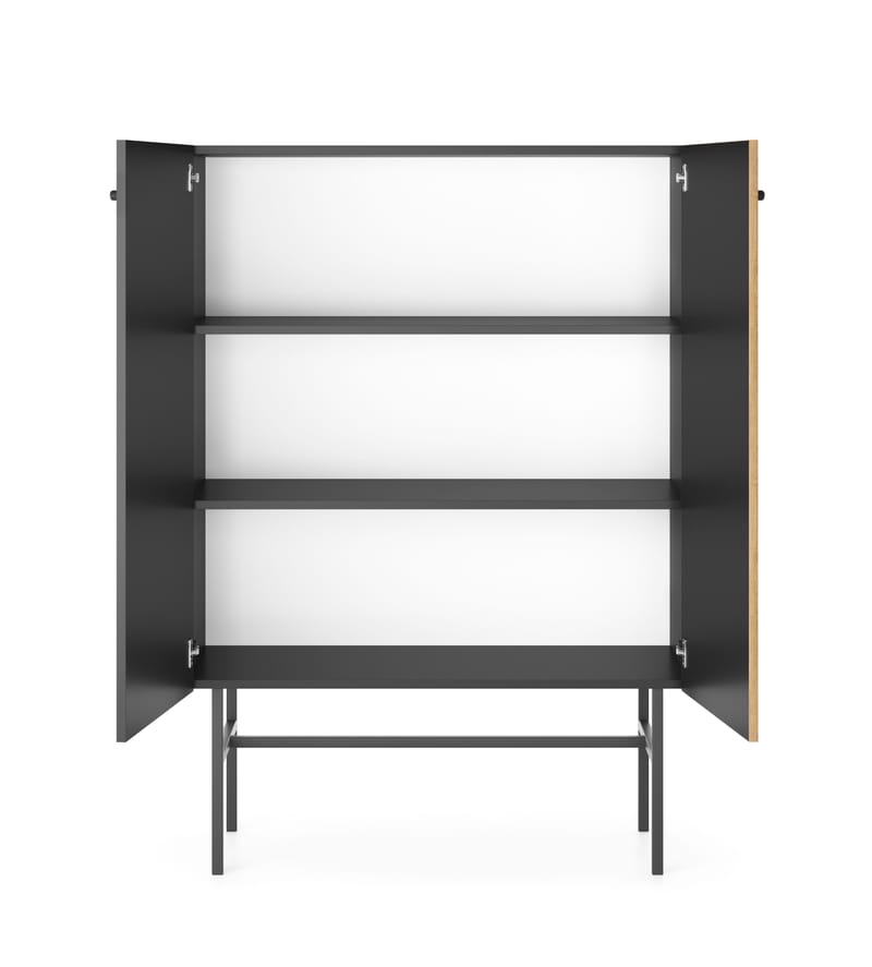 Francisca Kommode 93 cm - Sort/Eg - Opbevaring - Opbevaringsmøbler - Kommode - Entrékommode