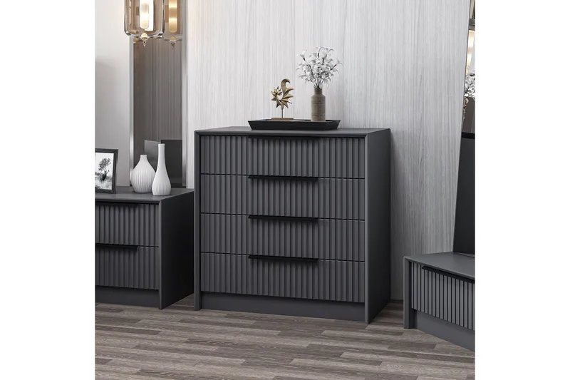 Fruitland Byrå 72 cm - Antracit - Opbevaring - Opbevaringsmøbler - Kommode - Entrékommode