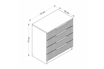 Fruitland Kommode - Antracit - Opbevaring - Opbevaringsmøbler - Kommode - Entrékommode