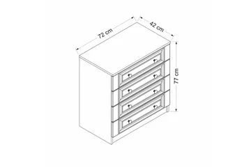 Fruitland Kommode - Hvid - Opbevaring - Opbevaringsmøbler - Kommode - Entrékommode