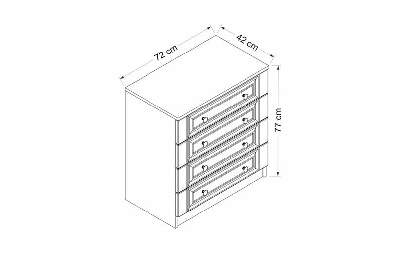 Fruitland Kommode - Hvid - Opbevaring - Opbevaringsmøbler - Kommode - Entrékommode