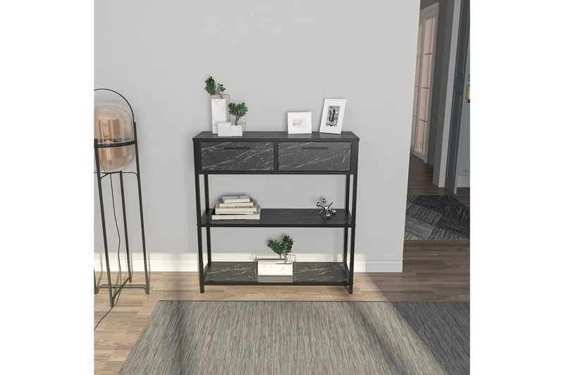 Fynlor Kommode 90 cm - Sort/Hvid - Opbevaring - Opbevaringsmøbler - Kommode - Entrékommode