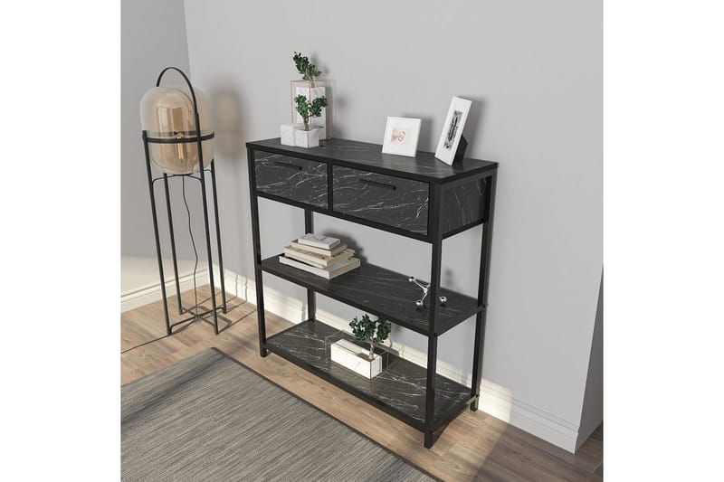 Fynlor Kommode 90 cm - Sort/Hvid - Opbevaring - Opbevaringsmøbler - Kommode - Entrékommode